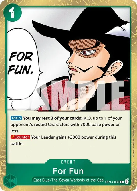 For Fun OP14-037 One Piece card from The Azure Sea's Seven