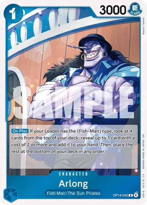 Arlong OP14-042 One Piece card from The Azure Sea's Seven