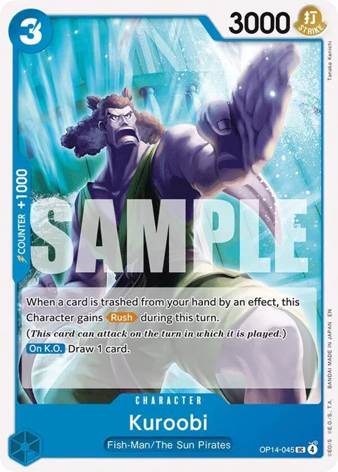 Kuroobi OP14-045 One Piece card from The Azure Sea's Seven