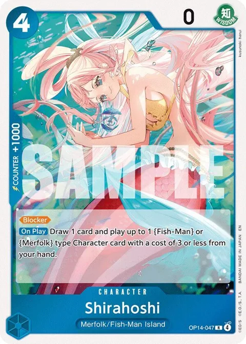 Shirahoshi OP14-047 One Piece card from The Azure Sea's Seven