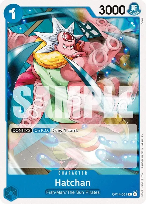 Hatchan OP14-051 One Piece card from The Azure Sea's Seven