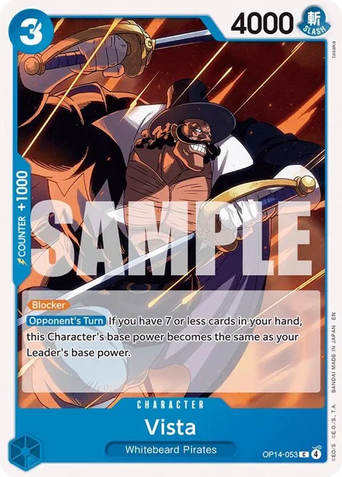 Vista OP14-053 One Piece card from The Azure Sea's Seven