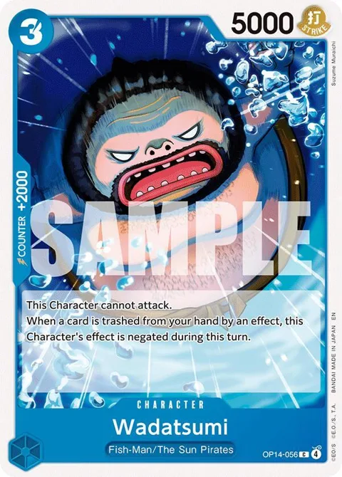 Wadatsumi OP14-056 One Piece card from The Azure Sea's Seven