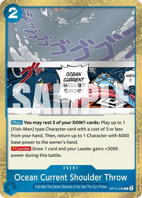 Ocean Current Shoulder Throw OP14-058 One Piece card from The Azure Sea's Seven