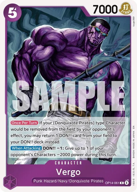 Vergo OP14-061 One Piece card from The Azure Sea's Seven