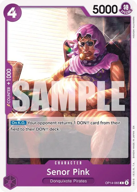 Senor Pink OP14-065 One Piece card from The Azure Sea's Seven