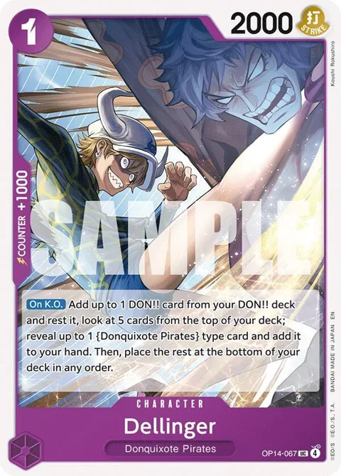 Dellinger OP14-067 One Piece card from The Azure Sea's Seven