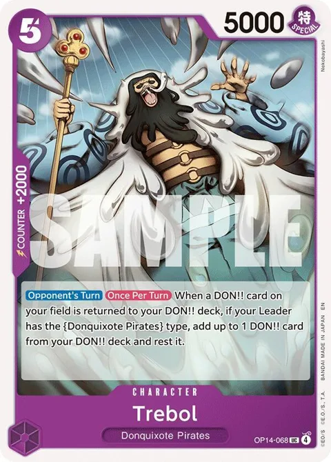 Trebol OP14-068 One Piece card from The Azure Sea's Seven