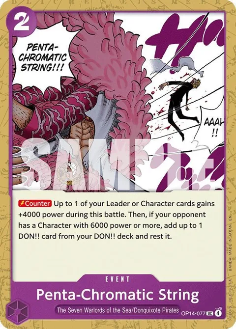 Penta-Chromatic String OP14-077 One Piece card from The Azure Sea's Seven