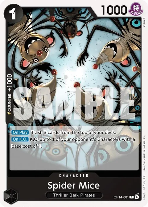 Spider Mice OP14-081 One Piece card from The Azure Sea's Seven