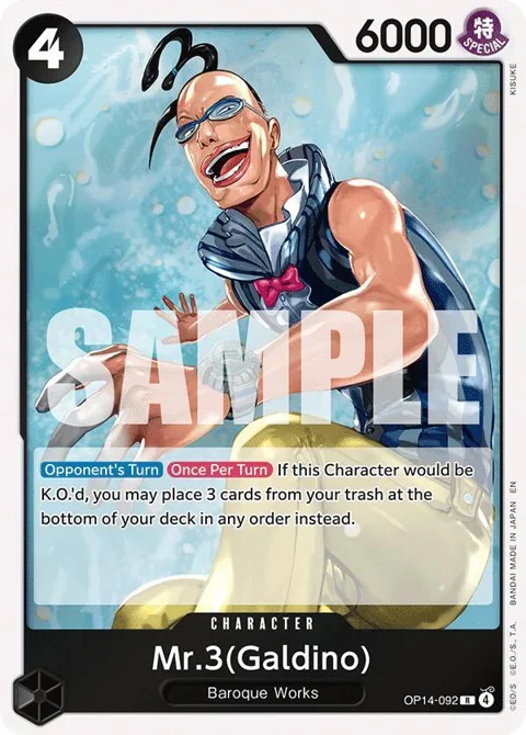 Mr.3 Galdino OP14-092 One Piece card from The Azure Sea's Seven