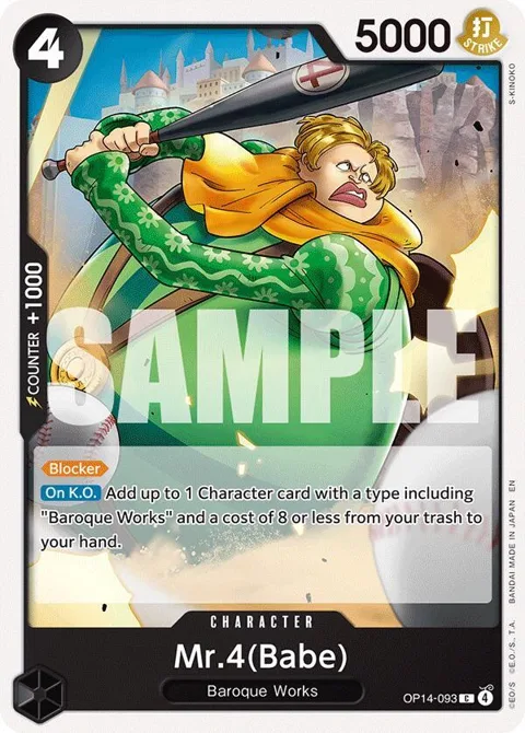 Mr.4 Babe OP14-093 One Piece card from The Azure Sea's Seven