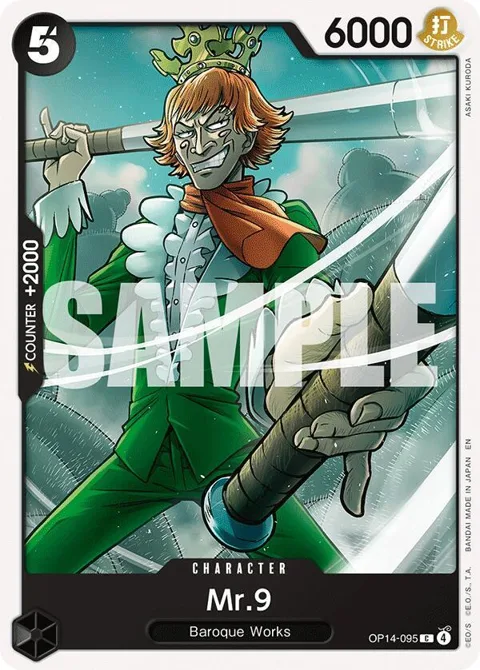 Mr.9 OP14-095 One Piece card from The Azure Sea's Seven