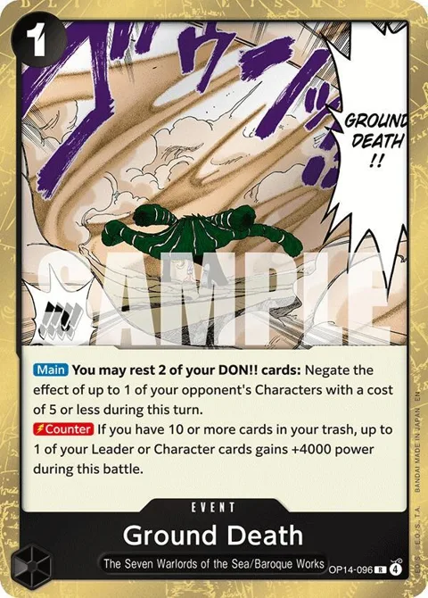 Ground Death OP14-096 One Piece card from The Azure Sea's Seven