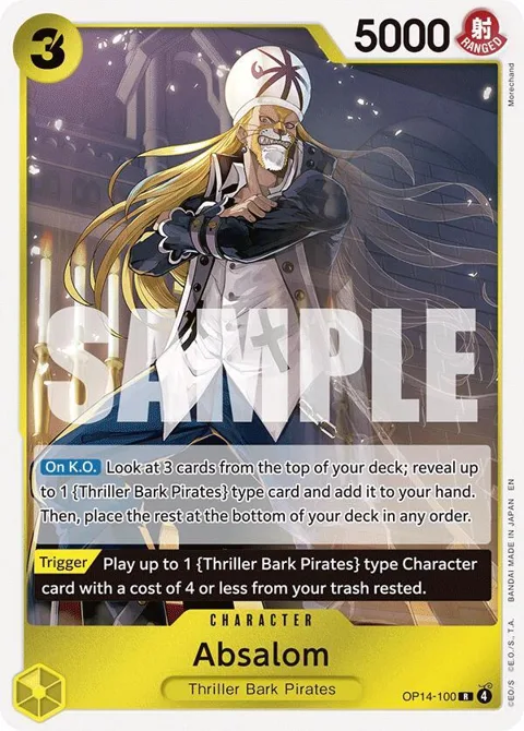 Absalom OP14-100 One Piece card from The Azure Sea's Seven