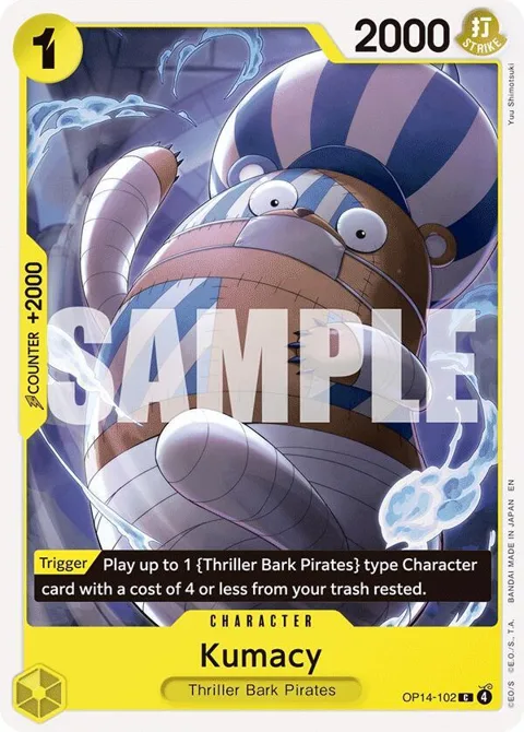 Kumacy OP14-102 One Piece card from The Azure Sea's Seven