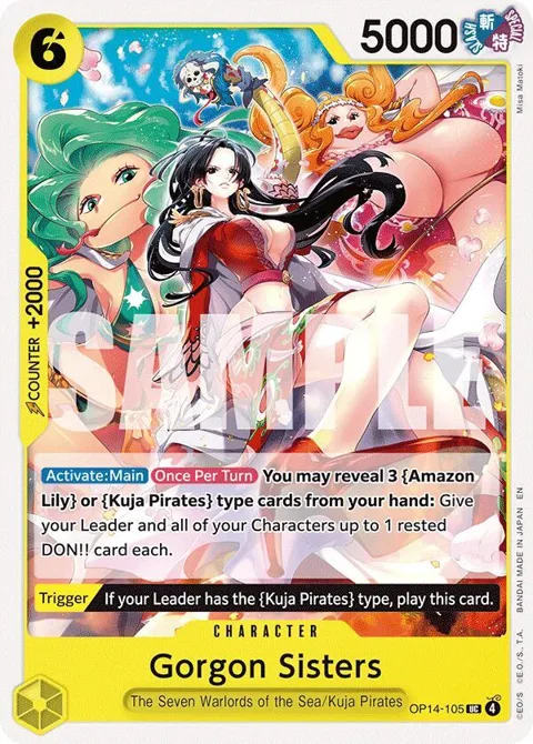 Gorgon Sisters OP14-105 One Piece card from The Azure Sea's Seven