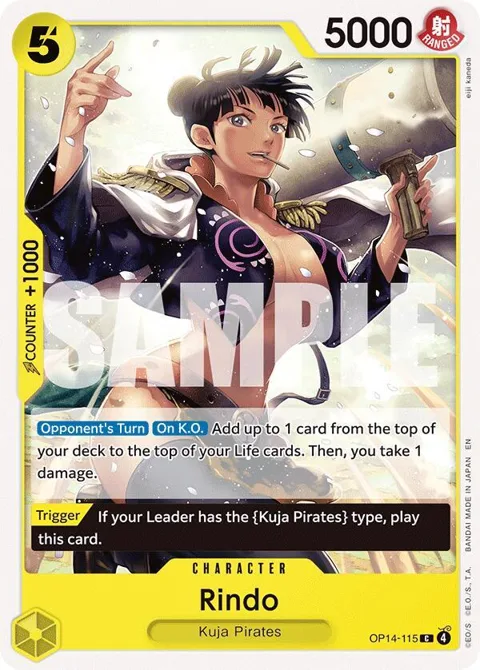Rindo OP14-115 One Piece card from The Azure Sea's Seven