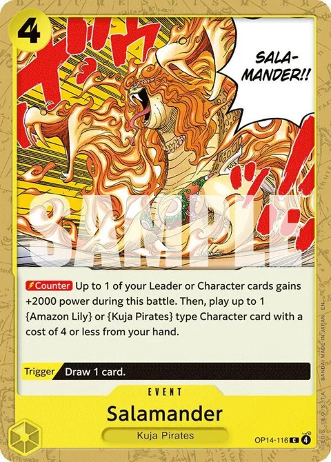 Salamander OP14-116 One Piece card from The Azure Sea's Seven