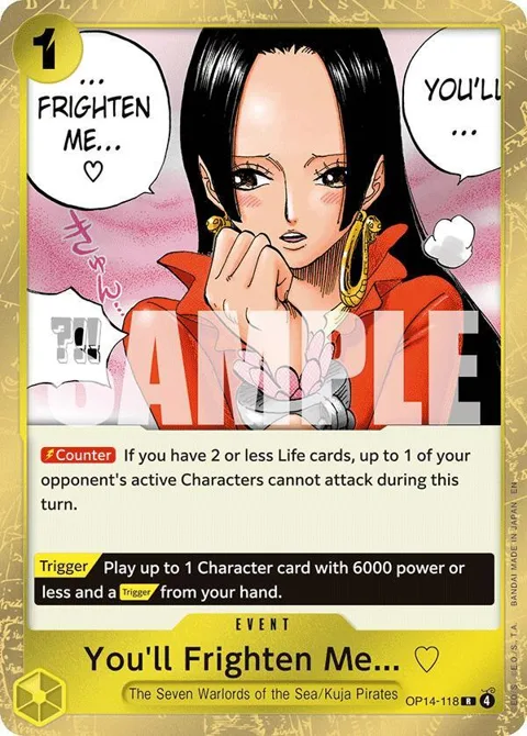 You'll Frighten Me... OP14-118 One Piece card from The Azure Sea's Seven