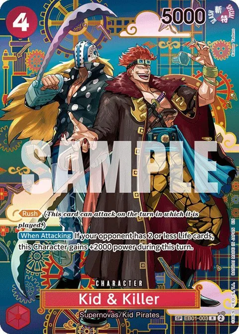Kid & Killer SP EB01-003 One Piece card from The Azure Sea's Seven