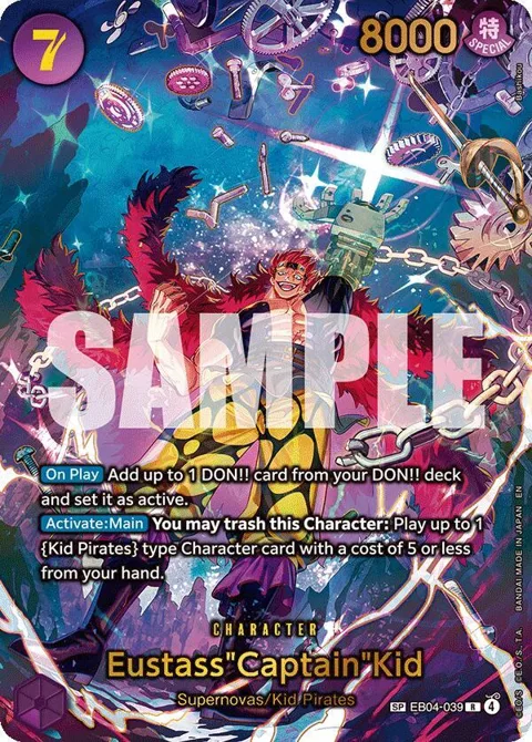 Eustass"Captain"Kid SP EB04-039 One Piece card from The Azure Sea's Seven