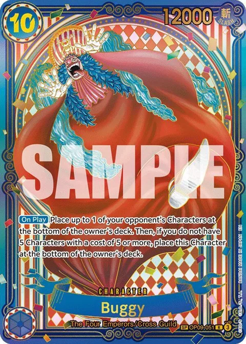 Buggy SP Gold OP09-051 One Piece card from The Azure Sea's Seven
