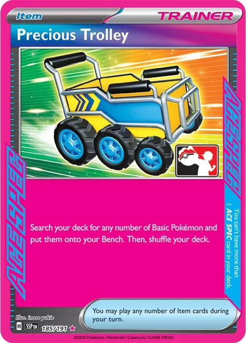 Precious Trolley #185/191 Holofoil Pokémon card from Prize Pack Series Cards