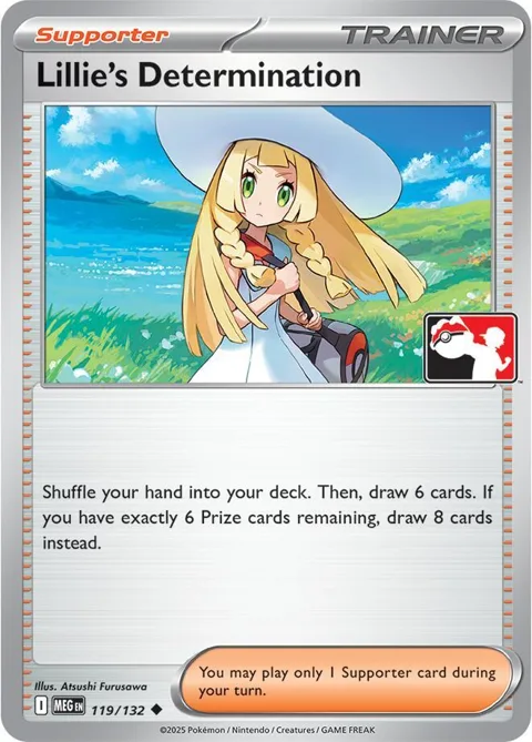 Lillie's Determination #119/132 Pokémon card from Prize Pack Series Cards