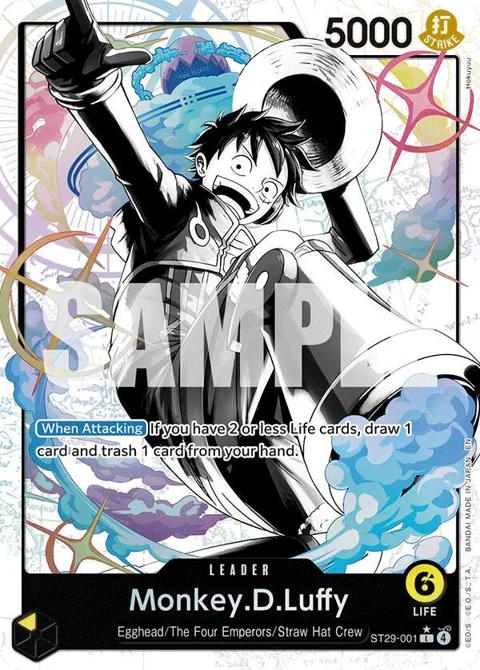 Monkey.D.Luffy Alt Art ST29-001 One Piece card from Starter Deck 29: Egghead