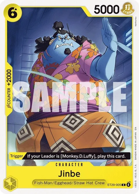 Jinbe ST29-005 One Piece card from Starter Deck 29: Egghead