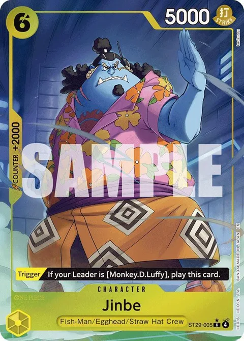 Jinbe Full Art ST29-005 One Piece card from Starter Deck 29: Egghead