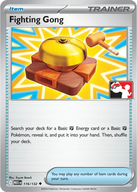 Fighting Gong #116/132 Pokémon card from Prize Pack Series Cards