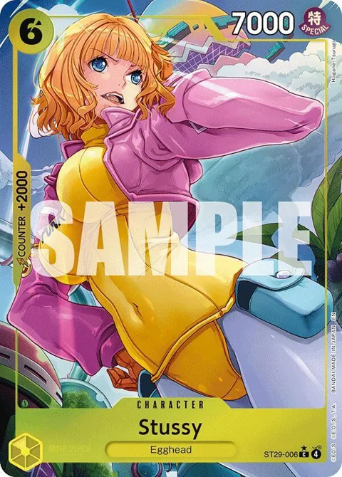Stussy Full Art ST29-006 One Piece card from Starter Deck 29: Egghead