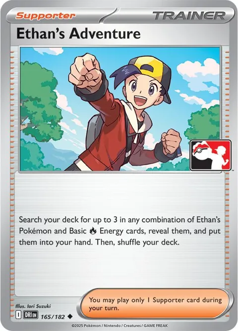 Ethan's Adventure #165/182 Pokémon card from Prize Pack Series Cards