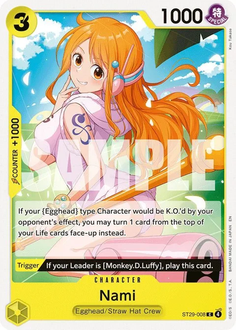 Nami ST29-008 One Piece card from Starter Deck 29: Egghead
