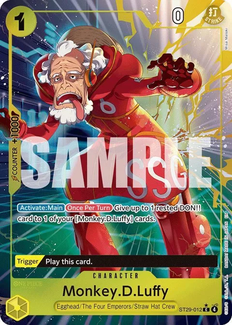 Monkey.D.Luffy Full Art ST29-012 One Piece card from Starter Deck 29: Egghead