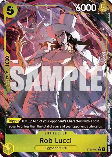 Rob Lucci Full Art ST29-013 One Piece card from Starter Deck 29: Egghead