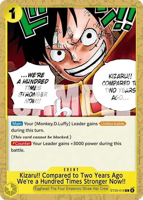 Kizaru!! Compared to Two Years Ago We're a Hundred Times Stronger Now!! ST29-016 One Piece card from Starter Deck 29: Egghead