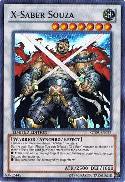X-Saber Souza CT09-EN017 Yu-Gi-Oh card from 2012 Collectors Tin