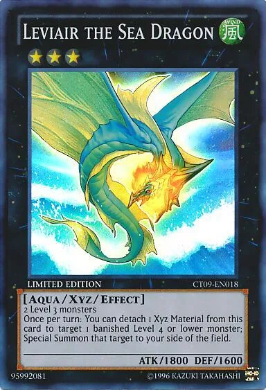 Leviair the Sea Dragon CT09-EN018 Yu-Gi-Oh card from 2012 Collectors Tin