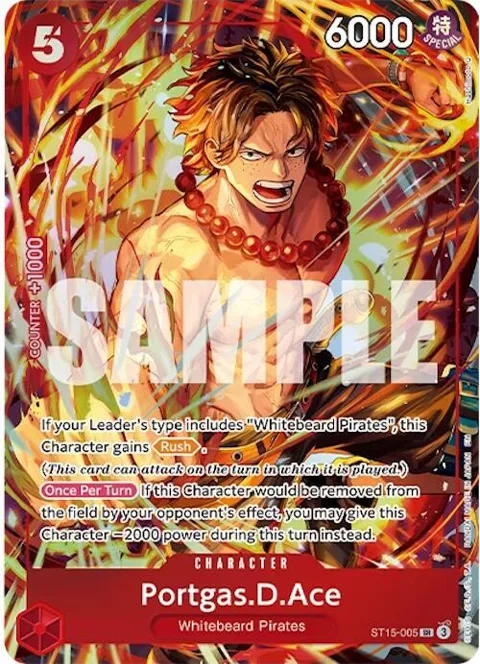Portgas.D.Ace Illustration Box Vol.5 ST15-005 One Piece card from One Piece Promotion Cards