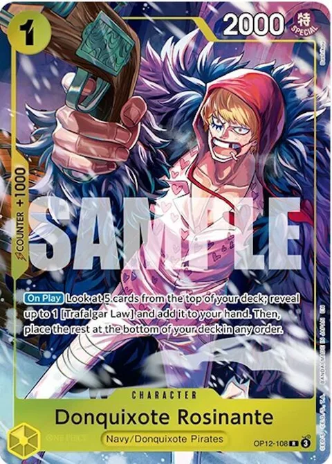 Donquixote Rosinante Illustration Box Vol.6 OP12-108 One Piece card from One Piece Promotion Cards