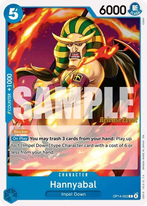 Hannyabal OP14-052 Pre-Release One Piece card from The Azure Sea's Seven Release Event Cards