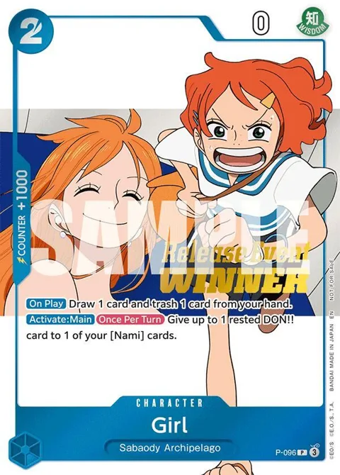 Girl OP14 Release Event Winner P-096 One Piece card from One Piece Promotion Cards