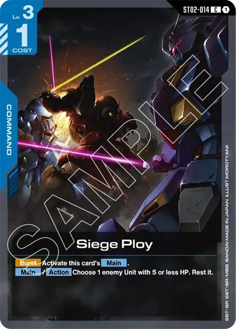 Siege Ploy ST02-014 ST08 Gundam card from Starter Deck 08: Flash of Radiance