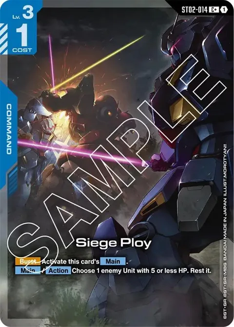 Siege Ploy C+ ST02-014 ST08 Gundam card from Starter Deck 08: Flash of Radiance