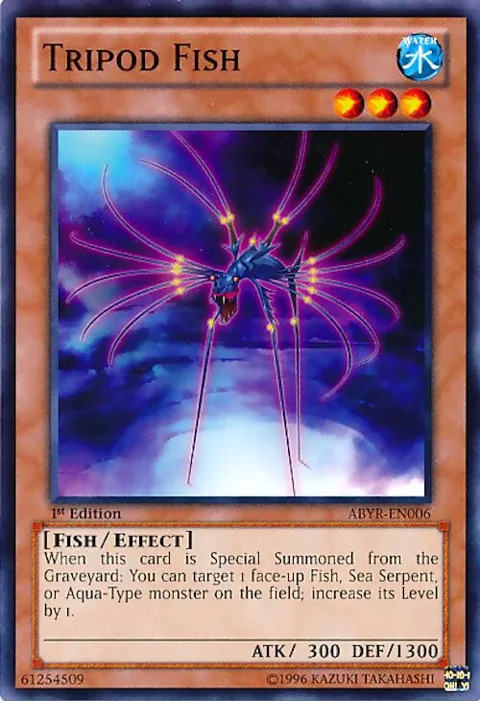 Tripod Fish ABYR-EN006 Yu-Gi-Oh card from Abyss Rising