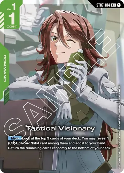 Tactical Visionary C+ ST07-014 Gundam card from Starter Deck 07: Celestial Drive