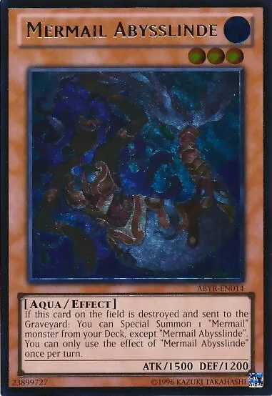 Mermail Abysslinde Ultimate Rare ABYR-EN014 Unlimited Yu-Gi-Oh card from Abyss Rising